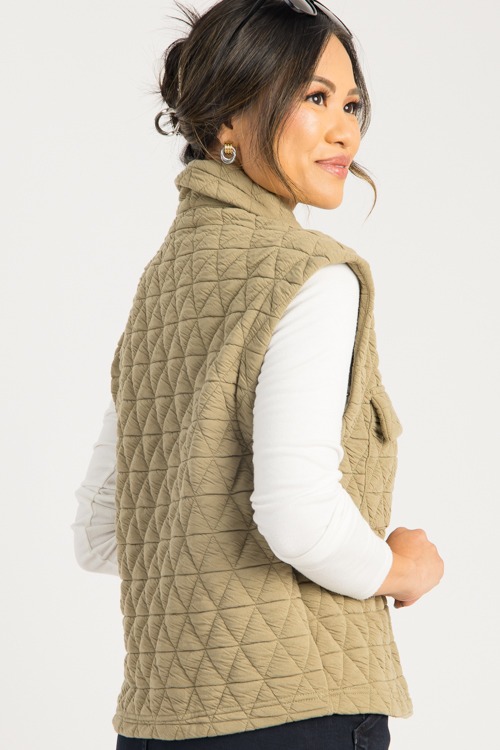 Quilted Texture Vest, Olive - 0820-52h.jpg