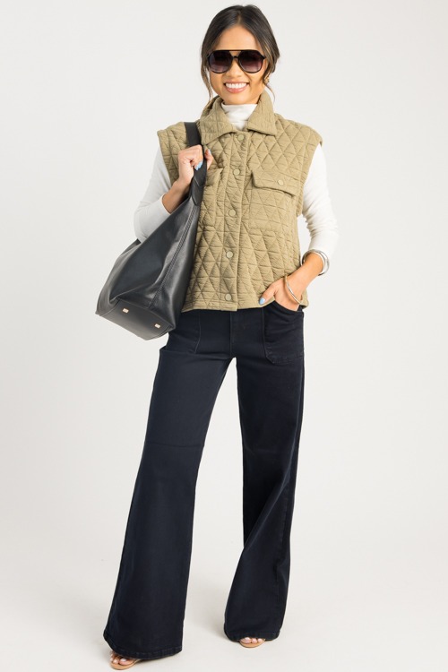 Quilted Texture Vest, Olive - 0820-53.jpg