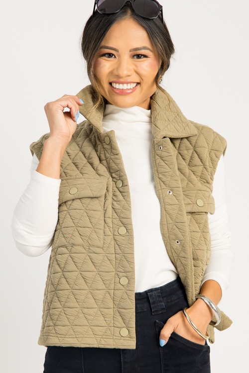 Quilted Texture Vest, Olive - 0820-57.jpg