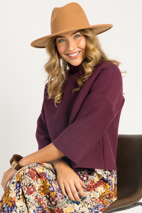The Mattie Sweater, Merlot