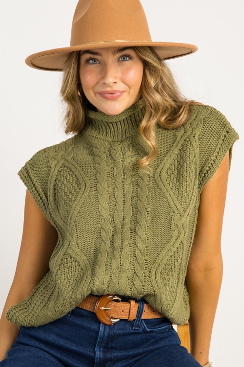 Brett Sweater Vest, Olive