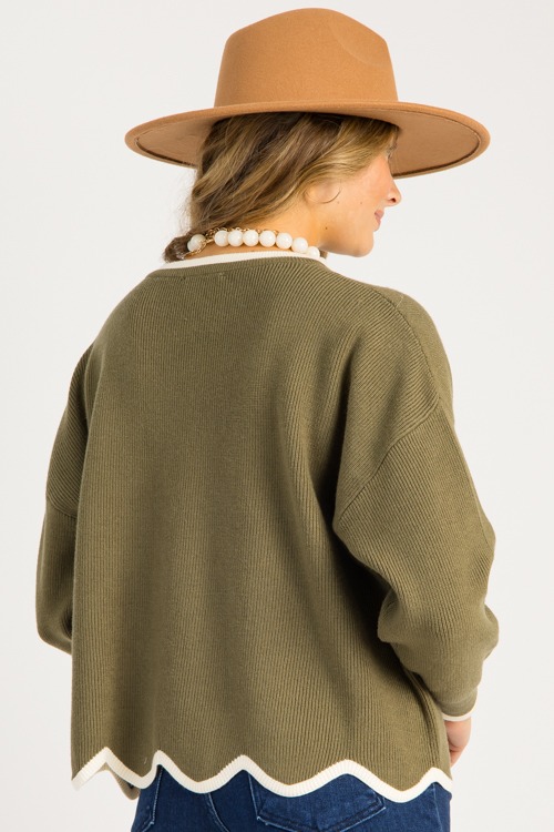 Stripe Trim Sweater, Olive Crea - 0821-106h.jpg