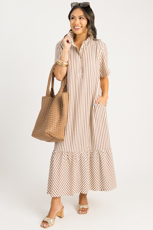 Presley Stripe Maxi, Brown