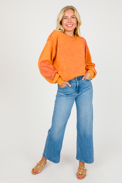 Thermal Contrast Pullover, Orange