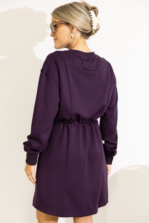 Weekender Draw Waist Dress, Plum - 0822-210.jpg