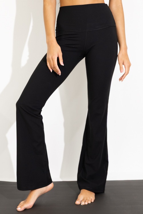 Yummy Flare Yoga Pants, Black - 0822-70.jpg