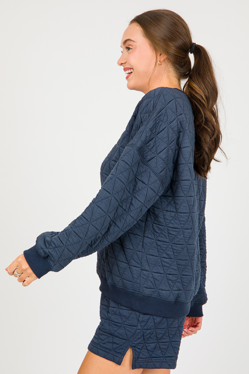 Soft Quilted Set, Midnight Blue