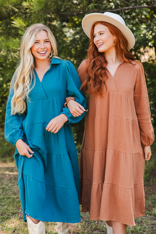 Gauze Tier Maxi, Teal Green