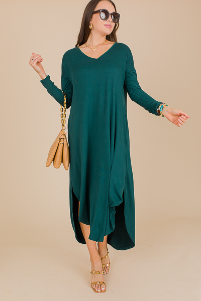 Brushed Knit Maxi, Spruce