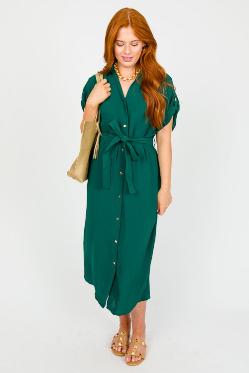 Tricia Cobalt Stripe Cotton Shirt Dress
