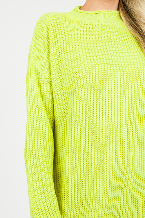 Ellie Long Sweater, Apple Green