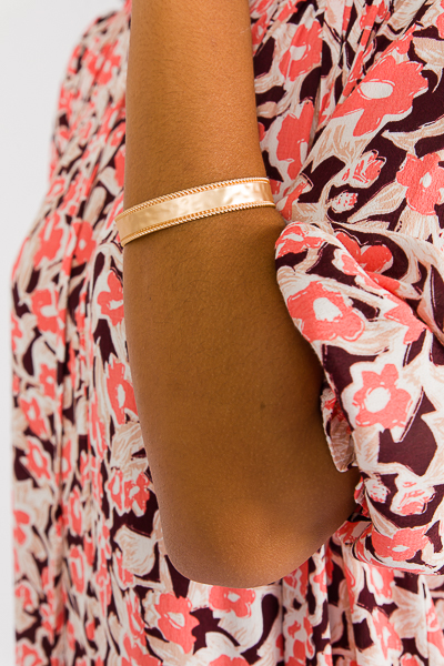 Hammered Metal Cuff, Gold