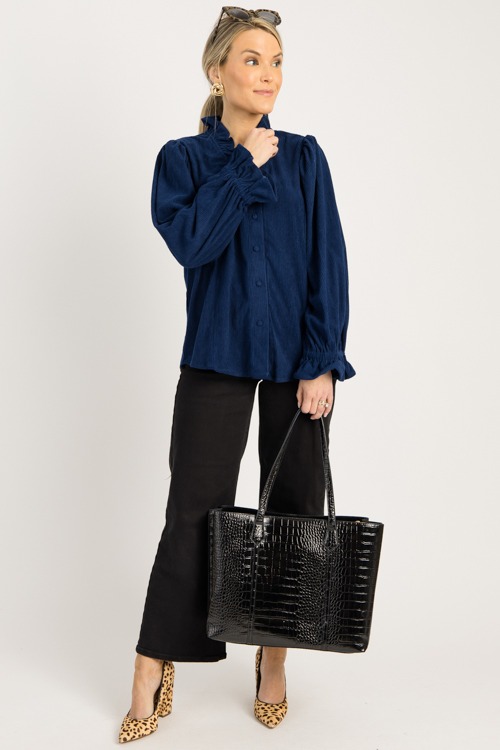 Corduroy Button Top, Navy - 0825-68.jpg