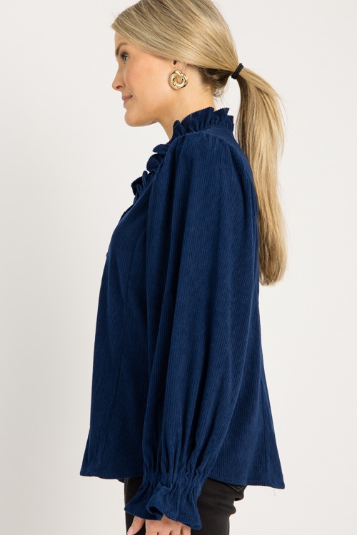 Corduroy Button Top, Navy - 0825-71.jpg