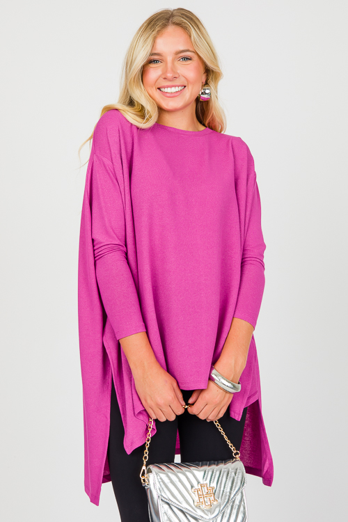 Spencer Knit Tunic, Magenta