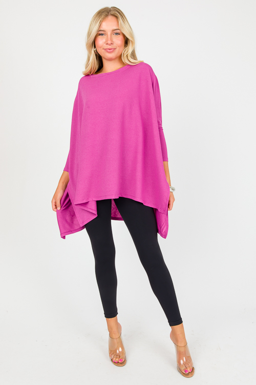 Spencer Knit Tunic, Magenta