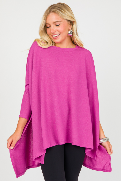 Spencer Knit Tunic, Magenta