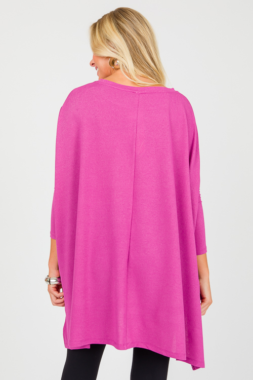 Spencer Knit Tunic, Magenta