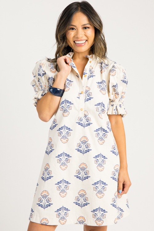 Vintage Floral Tie Back Dress