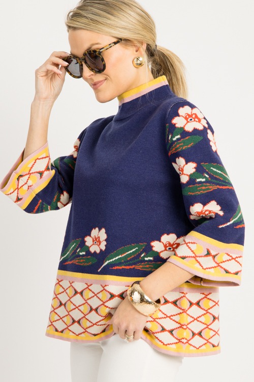 Patterned Mock Neck Sweater, Na - 08260_178.jpg