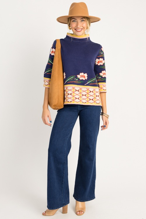 Patterned Mock Neck Sweater, Na - 08260_220.jpg