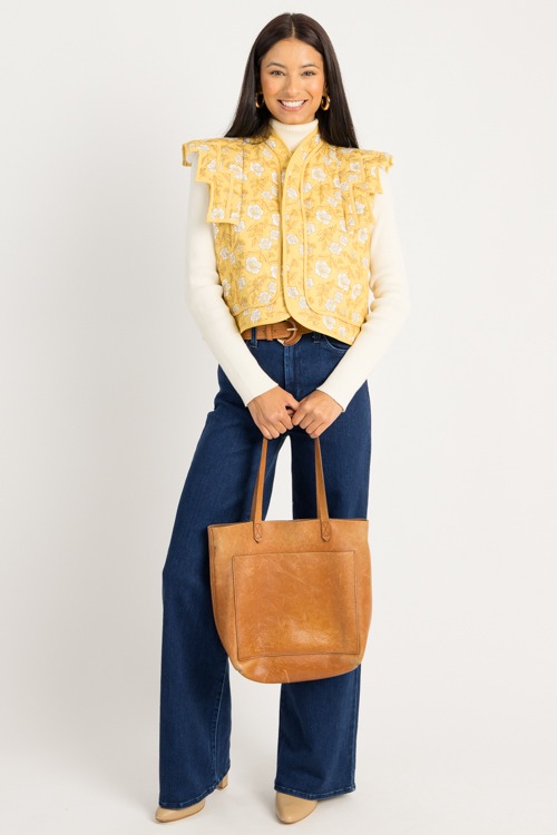 Floral Quilted Vest, Yellow - 08260_456.jpg