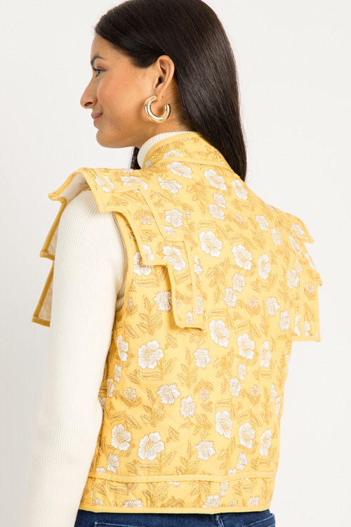 Floral Quilted Vest, Yellow - 08260_471.jpg