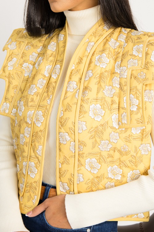 Floral Quilted Vest, Yellow - 08260_488.jpg