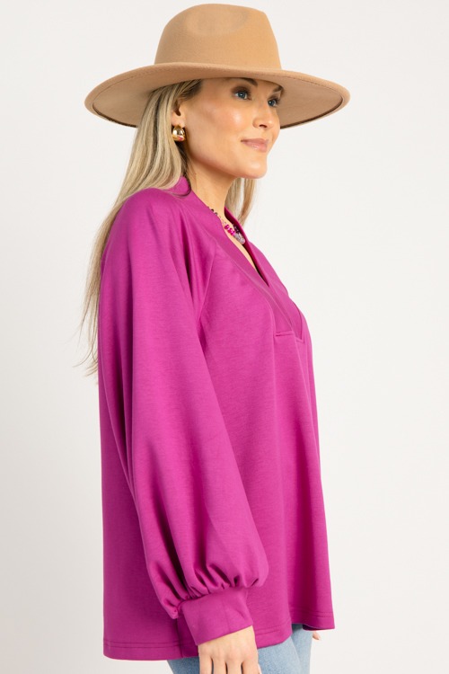 Jane V-Neck Pullover, Magenta - 08270_301h-Edit.jpg