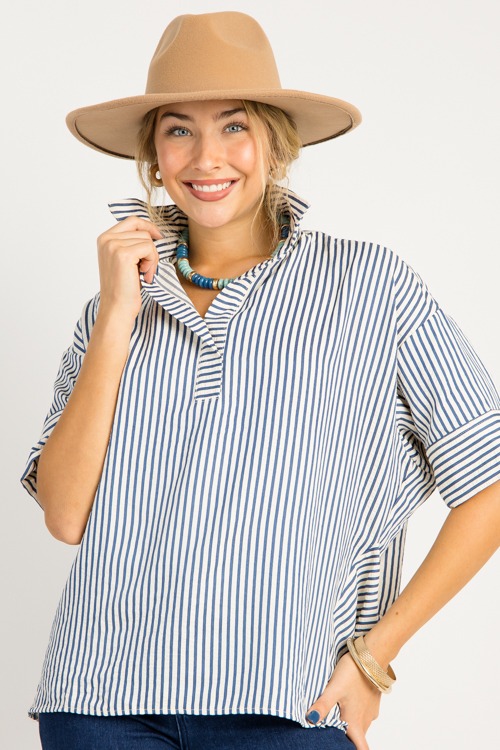 Oversized Stripe Top, Navy - 08270_475.jpg