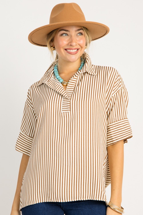 Oversized Stripe Top, Brown - 08270_588.jpg