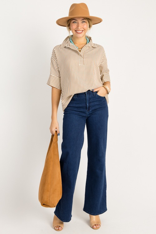 Oversized Stripe Top, Brown - 08270_598.jpg