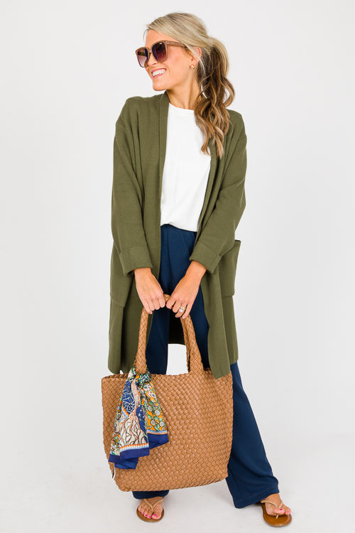 Shawl Sweater Cardigan, Olive