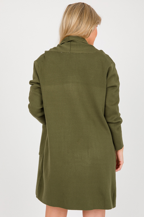 Shawl Sweater Cardigan, Olive