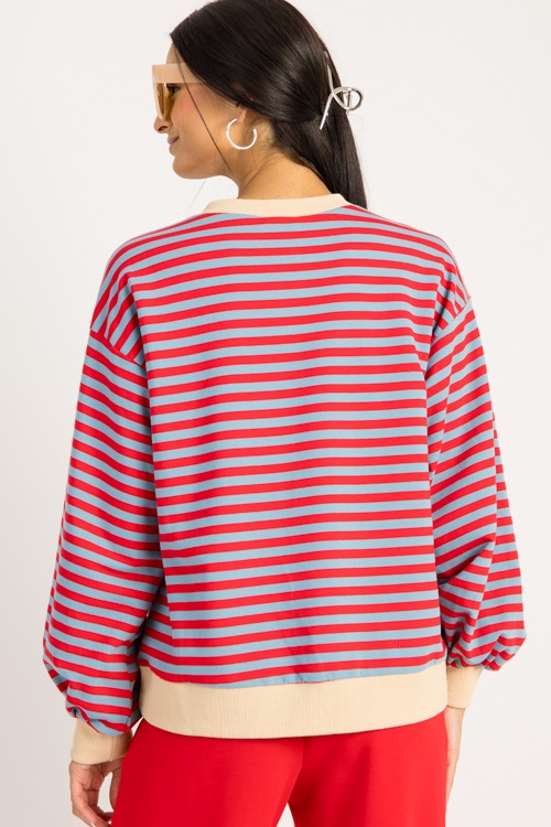 Avery Stripe Sweatshirt, Blue/Red - 0828-53.jpg