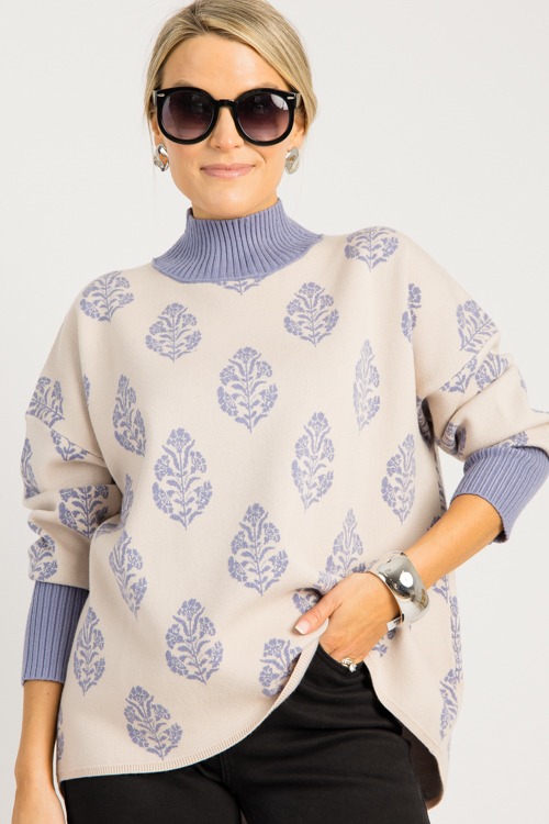 Floral Block Print Sweater, Ecru - 0828-57.jpg