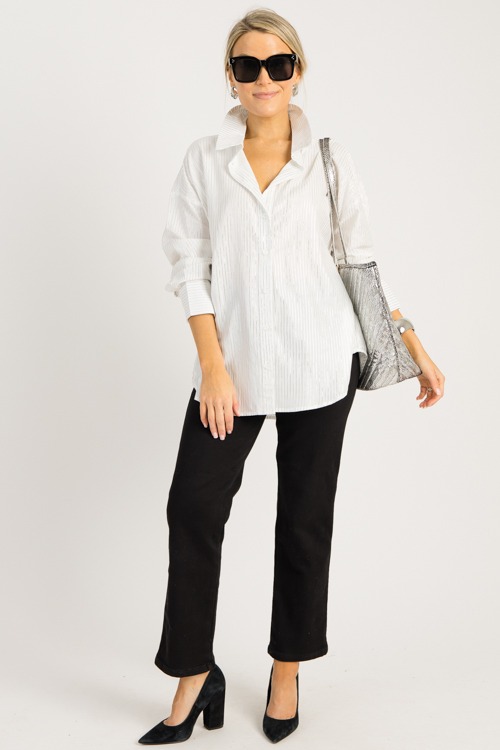 Metallic Striped Button Down, White - 0828-93.jpg
