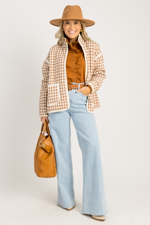Graham Gingham Jacket, Caramel