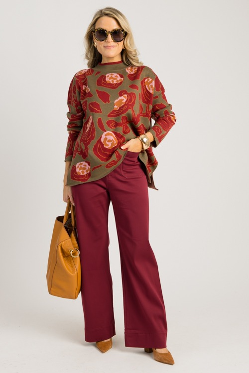 Chic Abstract Sweater, Olive - 0829-31p.jpg