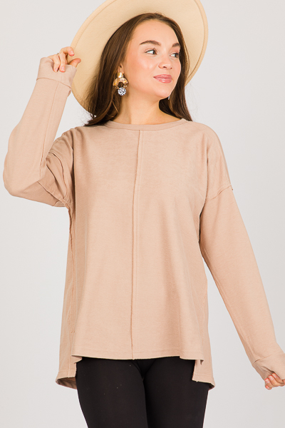 Jasper Casual Top, Taupe