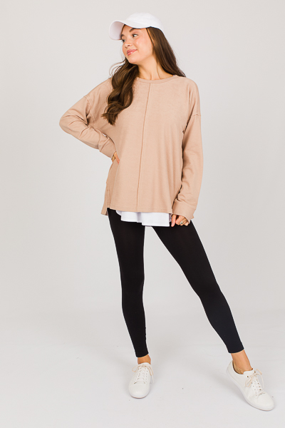 Jasper Casual Top, Taupe