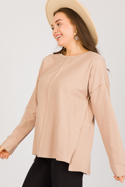 Jasper Casual Top, Taupe