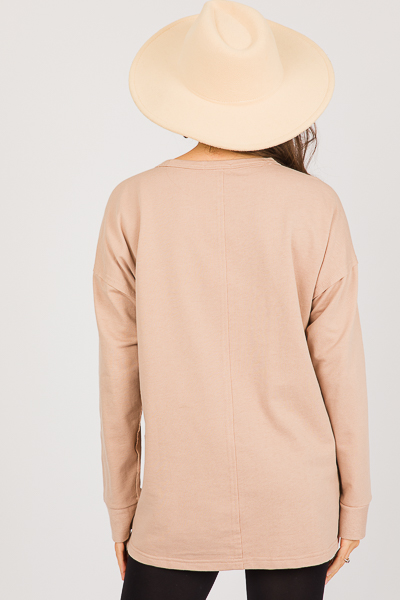 Jasper Casual Top, Taupe