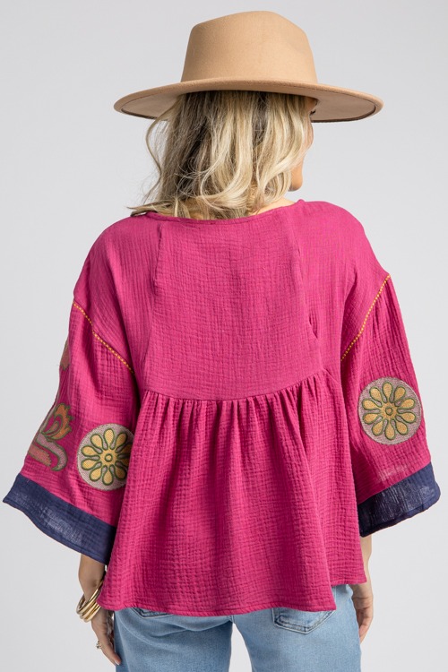 Embroidery Gauze Top, Fuchsia - 0829-38.jpg