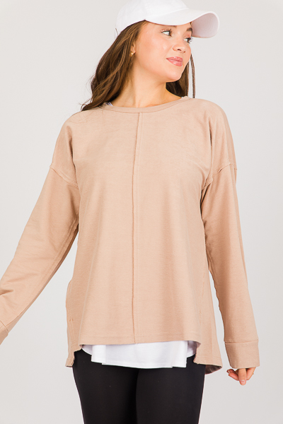 Jasper Casual Top, Taupe