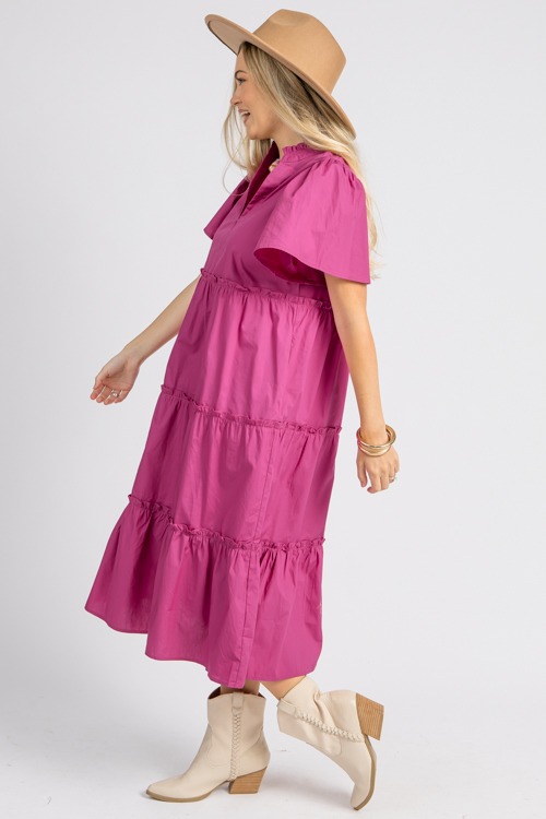 Noelle Split Neck Midi, Magenta - 0829-5.jpg