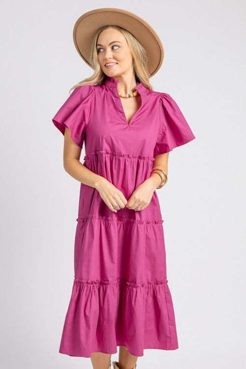 Noelle Split Neck Midi, Magenta - 0829-7.jpg