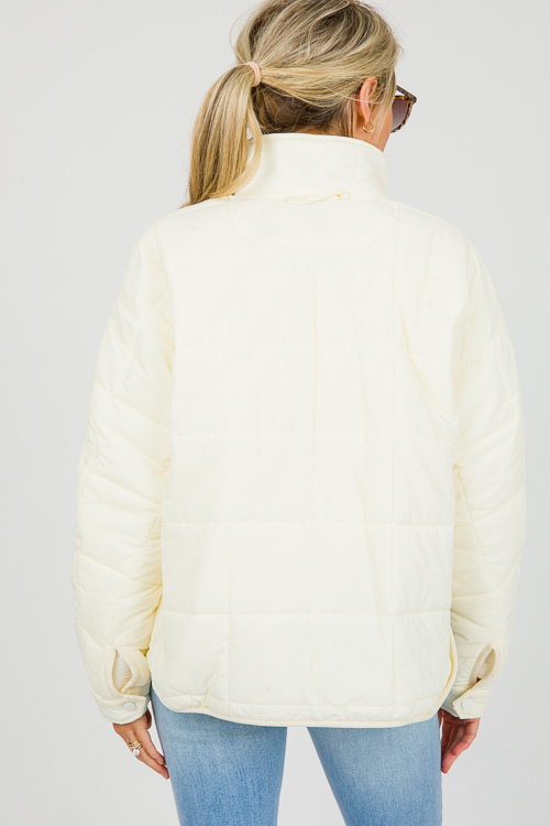 Cream Quilted Jacket