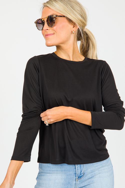 Essential Modal Top, Black