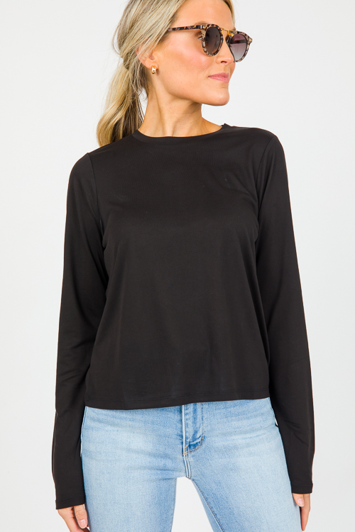 Essential Modal Top, Black